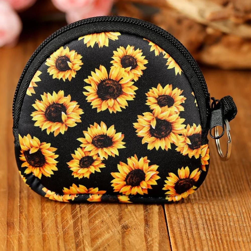 Yellow Neoprene Gift Card Keychain Pouch - Picture 6 of 10